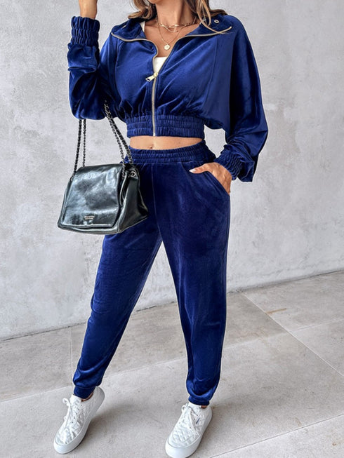 'Ursel' Crop Top and Joggers Set - Celes Fashion